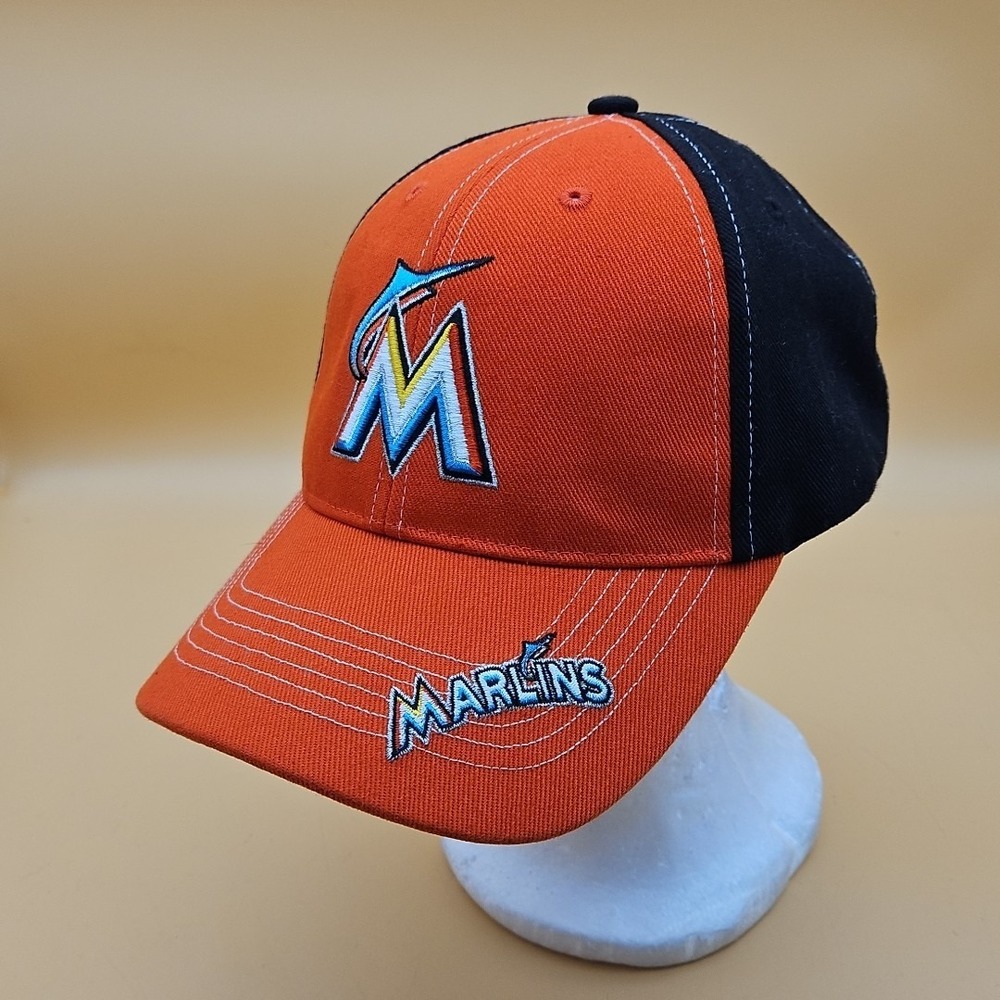 Miami Marlins Hat Cap Fan Favorite One Size Adjustable Orange Black MLB Baseball